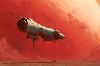 draw sci fi illustration and sci fi concept art