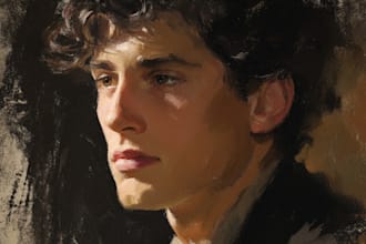 paint digital and watercolor portraits
