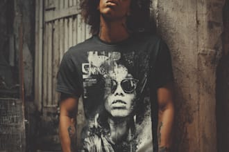 do urban artsy edgy street wear and t shirt design