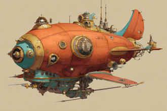 draw sci fi vehicle design and spaceship concept art