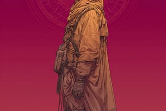 a sci fi character illustration or sci fi character