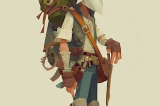 do game character art, 2d game character art