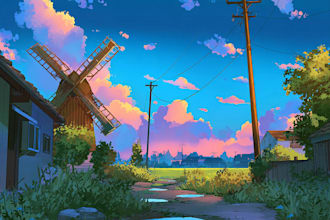 draw anime background, lofi artwork, visual novel art