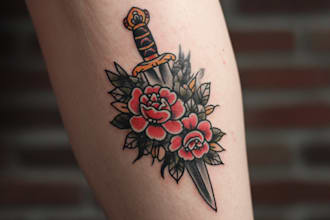 draw american traditional tattoo design