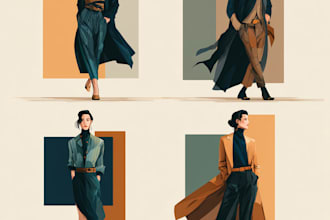 design stunning fashion illustration for you