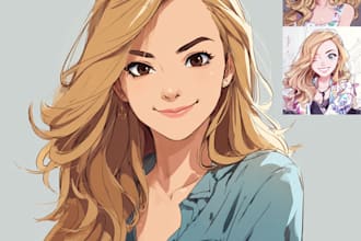 make portrait, bust up, pfp, in cool anime style