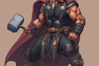 draw comic book cartoon and custom illustration digital art