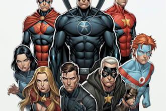 draw your story in superhero comic style