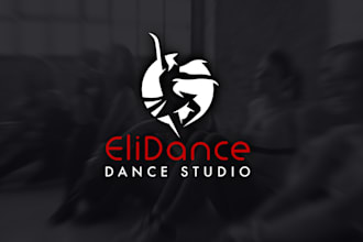 do modern minimalist branding dance studio logo design