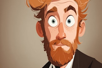 draw vector cartoon portrait illustration from your photo