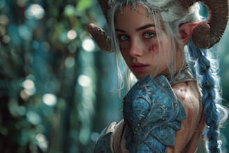 paint a realistic conceptual or fantasy digital portrait