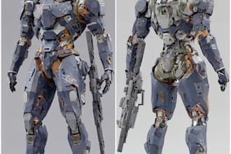 design custom mecha, robot, cyborg character