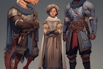 make a illustrate your d and d character portrai