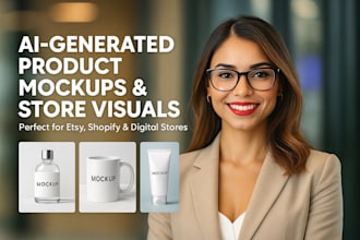 design ai generated product banners and mockups for etsy, shopify, digital store