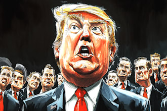 do unique quality political cartoon and caricature for you