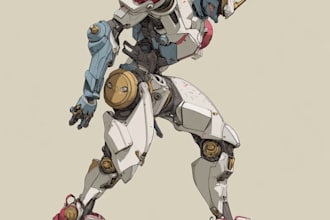 concept mecha robot for your project