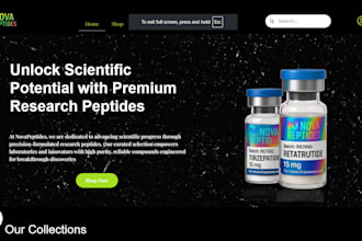 build peptide website, research peptide store, supplement website, peptide store