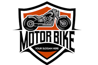 draw custom motorcycle garage logo for your business