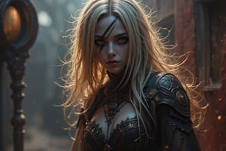 create scary character horror style perfect for cover