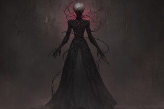 draw dark art horror illustration