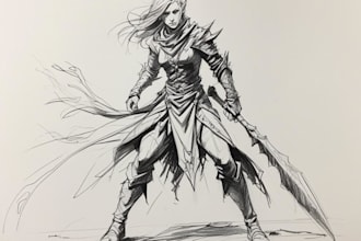 fantasy character sketch for you