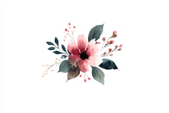 design watercolor floral and botanical logo