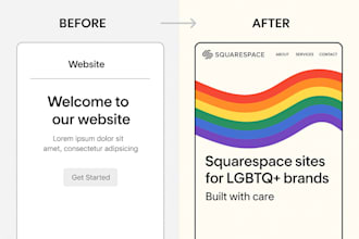 design a welcoming squarespace website for gay and lgbtq businesses