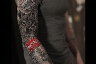 create a tattoo design of tattoo sleeve