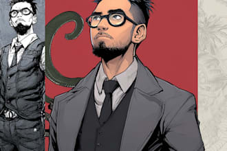 do a charcter of comic or design your comic character