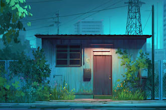 make  background art in anime style for visual novel, game and streaming