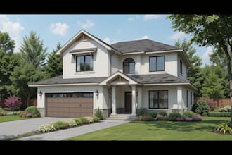 design exterior 3d masterplan with landscape rendering