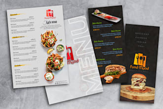 do food menu, restaurant menu and menu board design