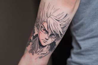 made a manga anime tattoo design for you