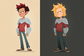 design a 2d cartoon character