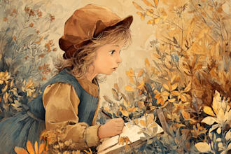 draw digital watercolor children book illustration