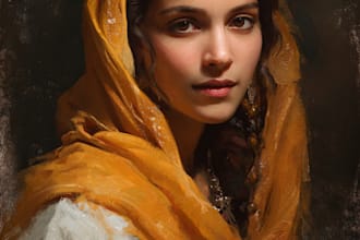 create oil painting, digital oil painting