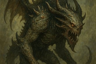 draw scary horror creature and fantasy character concept art