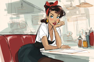 draw a cute and sexy pin up pinup girl