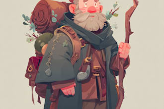 create 2d game character or 2d game character art