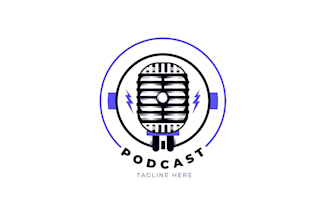 creative unique podcast logo design or podcast cover art