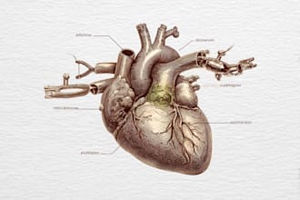 draw anatomy and medical vector illustration