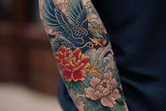 make a traditional japanese irezumi tattoo