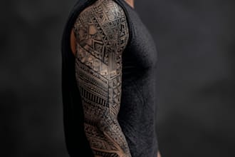 create a tattoo design of tattoo sleeve