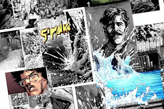 do comics book pages, storyboards, illustrations