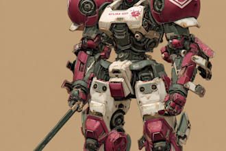 do complete mecha concept arts