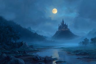 draw professional vector landscape illustration