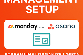 set up and manage your monday com zoho or asana project management system