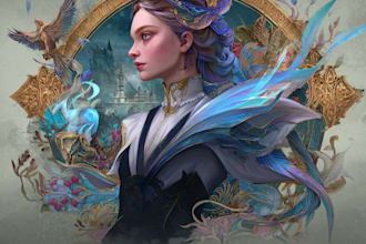 make digital art and fantasy illustration