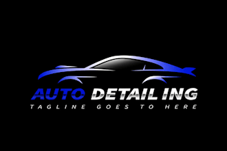 make modern automotive car wash and auto detailing logo