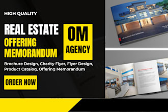 design commercial real estate offering memorandum brochure om, catalogue booklet